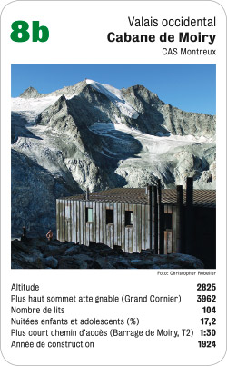 Hüttenquartett, Volume 3, Karte 8b, Valais occidental, Cabane de Moiry, CAS Montreux, Foto: Christopher Robeller.