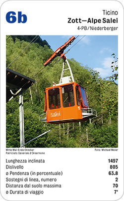 Seilbahnquartett, Volume 1, Karte 6b, Ticino, Zott-Alpe Salei, 4PB, Foto: Michael Meier.