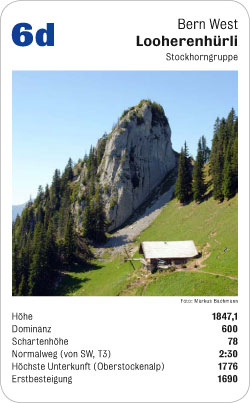 Gipfelquartett, Volume 1, Karte 6d, Bern West, Looherenhürli, Stockhorn-Gruppe, Foto: Markus Bachmann.