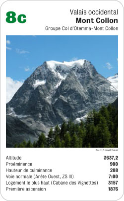 Gipfelquartett, Volume 2, Karte 8c, Valais occidental, Mont Collon, Groupe Col d'Otemma-Mont Collon, Foto: Cornel Suter.