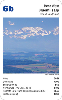 Gipfelquartett, Volume 3, Karte 6b, Bern West, Blüemlisalp, Blüemlisalpgruppe, Foto: Johannes Menzel.