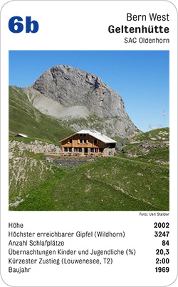 Hüttenquartett, Volume 1, Karte 6b, Bern West, Geltenhütte, SAC Oldenhorn, Foto: Romano Brasser.