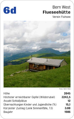 Hüttenquartett, Volume 1, Karte 6d, Bern West, Flueseehütte, Verein Fluhsee, Foto: Amir Vitis.