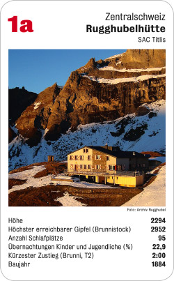 Hüttenquartett, Volume 3, Karte 1a, Zentralschweiz, Rugghubelhütte, SAC Titlis, Foto: Archiv Rugghubel.