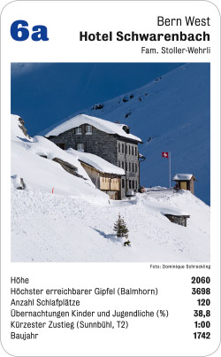 Hüttenquartett, Volume 3, Karte 6a, Bern West, Hotel Schwarenbach, Fam. Stoller-Wehrli, Foto: Dominique Schreckling.