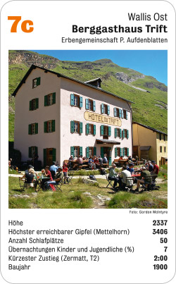 Hüttenquartett, Volume 3, Karte 7c, Wallis Ost, Berggasthaus Trift, Erbengemeinschaft P. Aufdenbla, Foto: Gordon McIntyre.