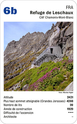 Hüttenquartett, Volume 4, Karte 6b, FRA, Refuge de Leschaux, , Foto: Nicolas Vigier.