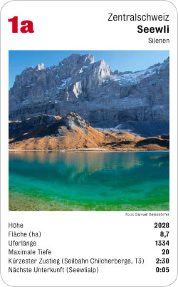 Bergseequartett, Volume 1, Karte 1a, Zentralschweiz, Seewli, Silenen, Foto: Samuel Geissdörfer.
