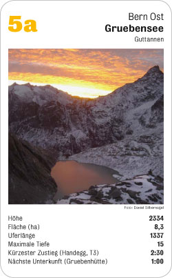 Bergseequartett, Volume 1, Karte 5a, Bern Ost, Gruebensee, Guttannen, Foto: Daniel Silbernagel.