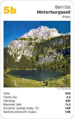 Bergseequartett, Volume 1, Karte 5b, Bern Ost, Hinterburgseeli, Brienz, Foto: Alex Budding. Bergseequartett, Volume 1, Karte 5b, Bern Ost, Hinterburgseeli, Brienz, Foto: Alex Budding.