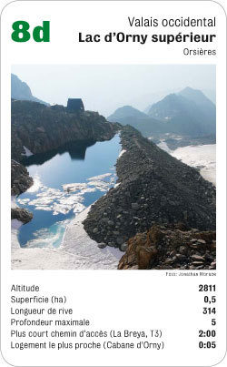 Bergseequartett, Volume 1, Karte 8d, Valais occidental, Lac d'Orny supérieur, Orsières, Foto: Jonathan Morace.
